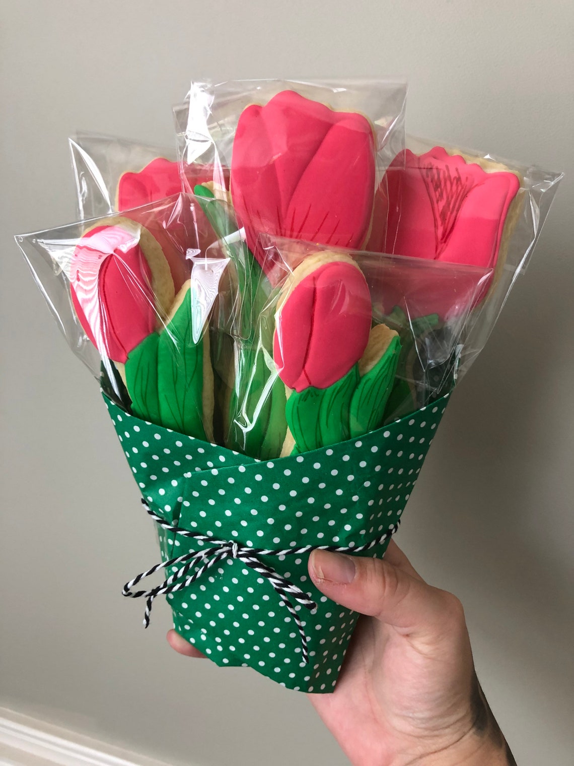 Tulip cookie bouquet Etsy