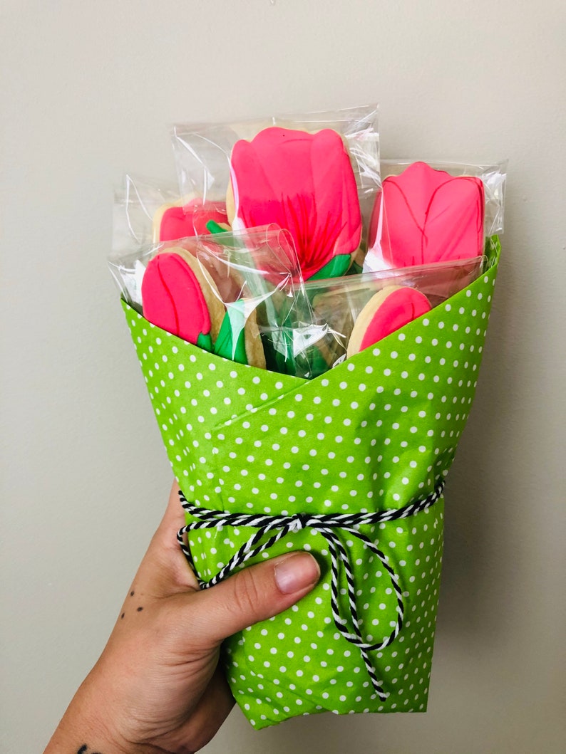 Tulip cookie bouquet Etsy