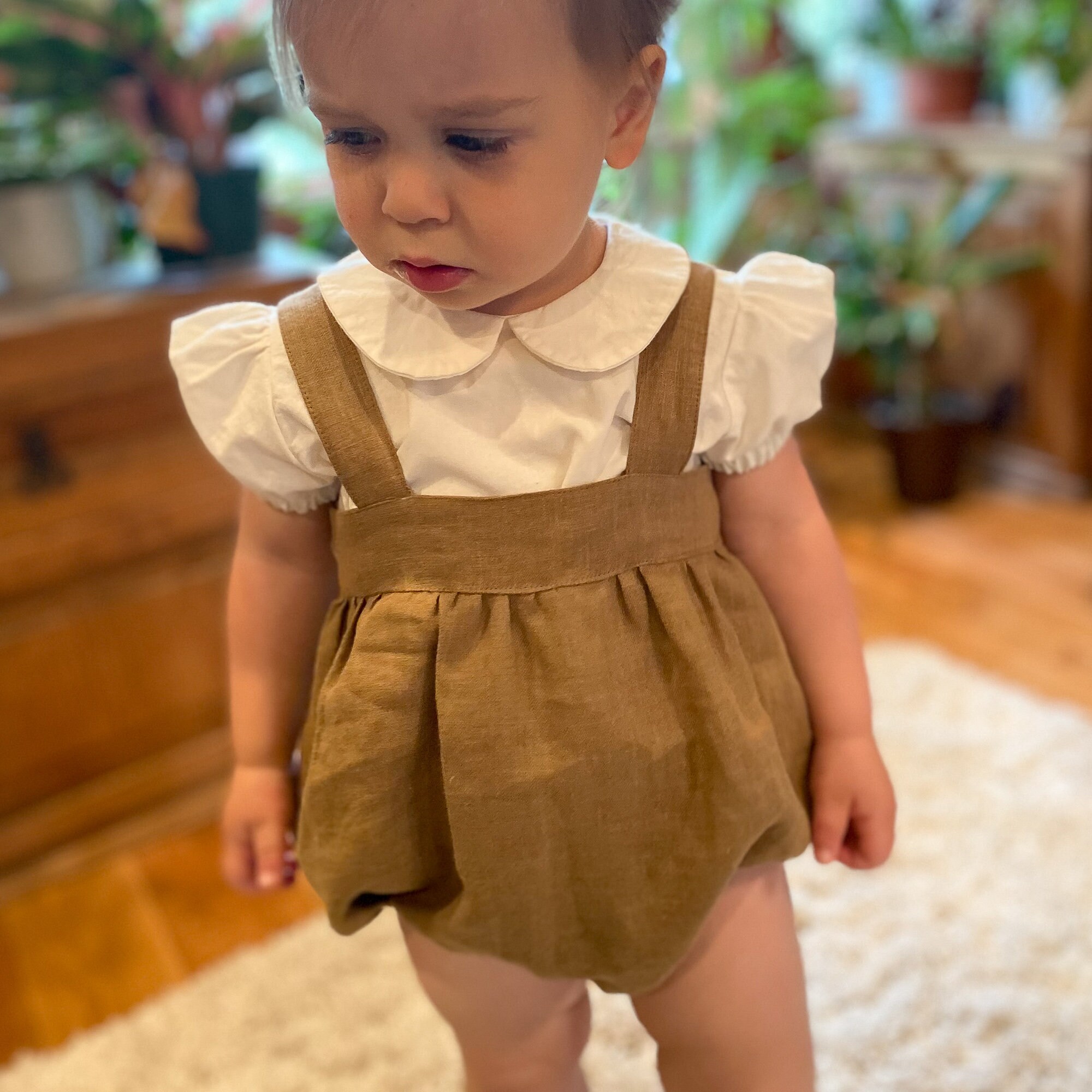 Linen bubble best sale romper