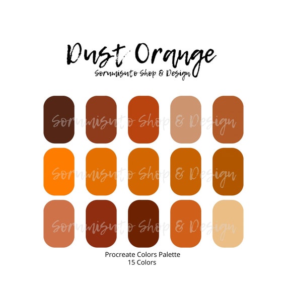 Dusty Orange Procreate Palette Color Palette & Procreate - Etsy
