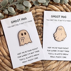 Ghost hug, Ghost pocket hug, Pocket hug, Halloween ghost, Valentine&#39;s day gift, Pocket token, Pocket hugs, Coworker gift, Galentines gift
