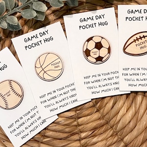 First day of practice pocket hug, Pocket hug, First game day, Football, Back to school, Pocket token, Pocket hugs, Valentine&#39;s day hug