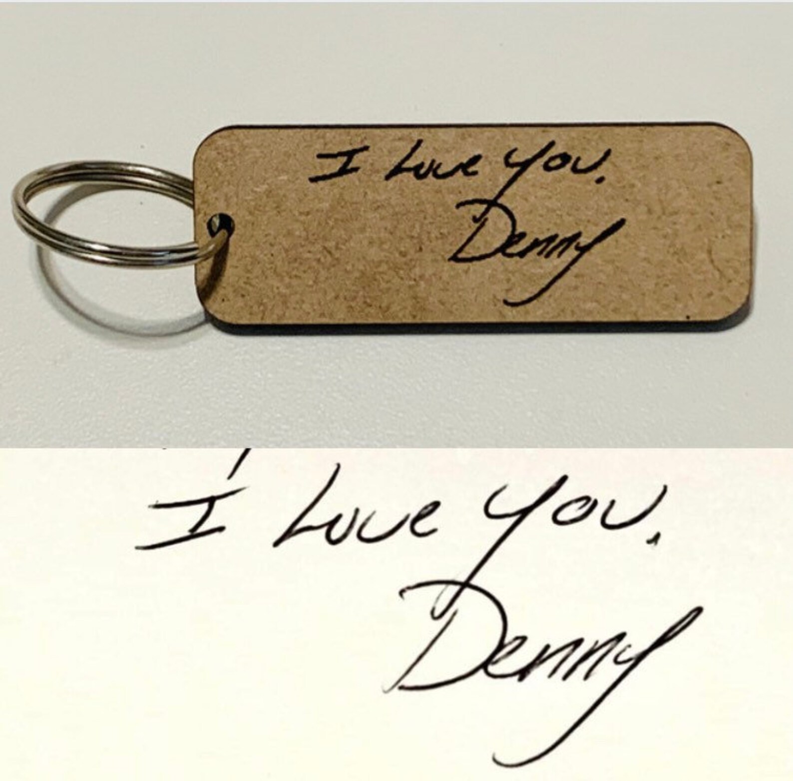 Handwriting keychain Custom handwriting gift Kids Etsy