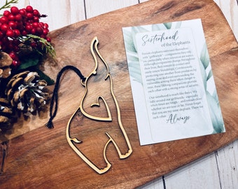 Friendship Ornament | Christmas Ornament | Laser Engraved | Friendship | Friendship gifts | Sisterhood | Friendship elephant