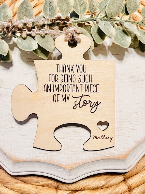 Puzzle piece, Caregiver gift, Autism, Teacher gift, Thank you gift, Important piece of the puzzle, Difference maker, Behavior team, BHT