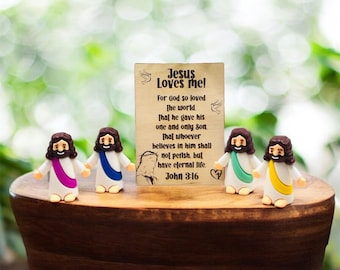 Little Jesus, Jesus pocket hug, Religious gifts, Baptism gifts, Encouragement gift, Motivational gift, Jesus hug, Mini Jesus gift