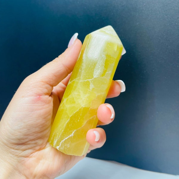 Lemon Calcite, Lemon Calcite Tower, Lemon Calcite Crystal, Lemon Calcite Generator , Lemon Calcite Stone, Yellow Calcite, Crystals