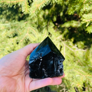 Black Obsidian Point | Obsidian Point Top Polished | Black Obsidian Tower | Obsidian Point | Black Obsidian Points | Black Obsidian