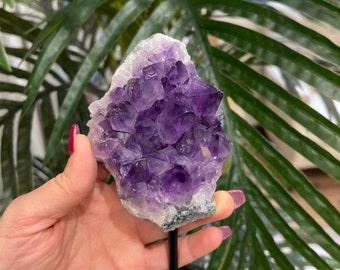 Amethyst Cluster ,  Amethyst stand , Relax & Destress, Purple Amethyst , Housewarming Gift , purple amethyst , Amethyst cluster stand