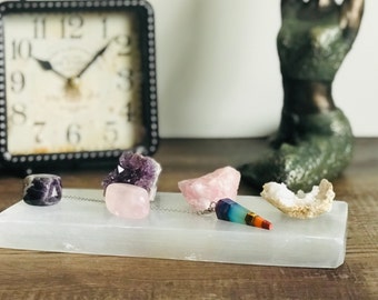 100% GENUINE NATURAL SELENITE | Crystals Cleanse | Meditation Crystals,Charging Bar, Metaphysical Stone Charging Plate, Slab, Bowl or Disk