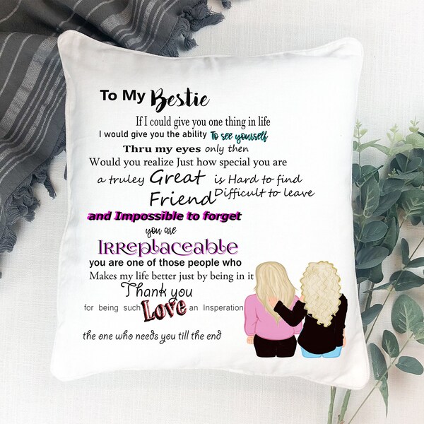 Best Friend Pillow Etsy