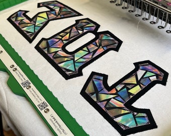 Broken Glass Sorority Sweatshirt: Stitched Greek Letter Shirt