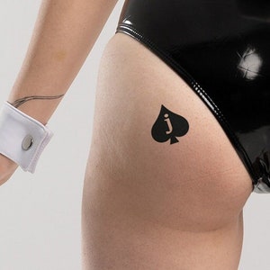 2x Jack of Spades Temporary Tattoo - Etsy Australia