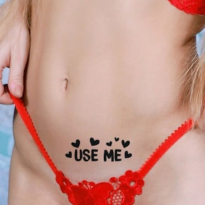 2x Use Me Temporary Tattoo