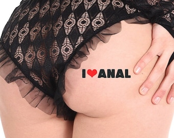 2 I Love Anal Temporary Tattoos