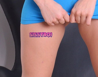 2x Sissyboi Temporary Tattoos