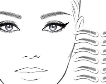 Tatuajes de cejas microblading (juego de 6)