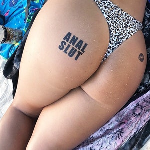 2x Anal Slut Temporary Tattoo