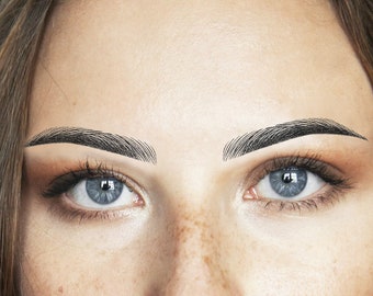 Tatuaje temporal de cejas glamurosas (juego de 6)