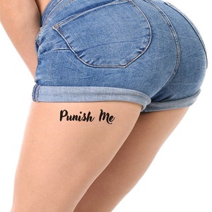 2x Punish Me Temporary Tattoos