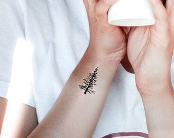 Pine Tree Tattoo Etsy Pine Tree Tattoo Etsy