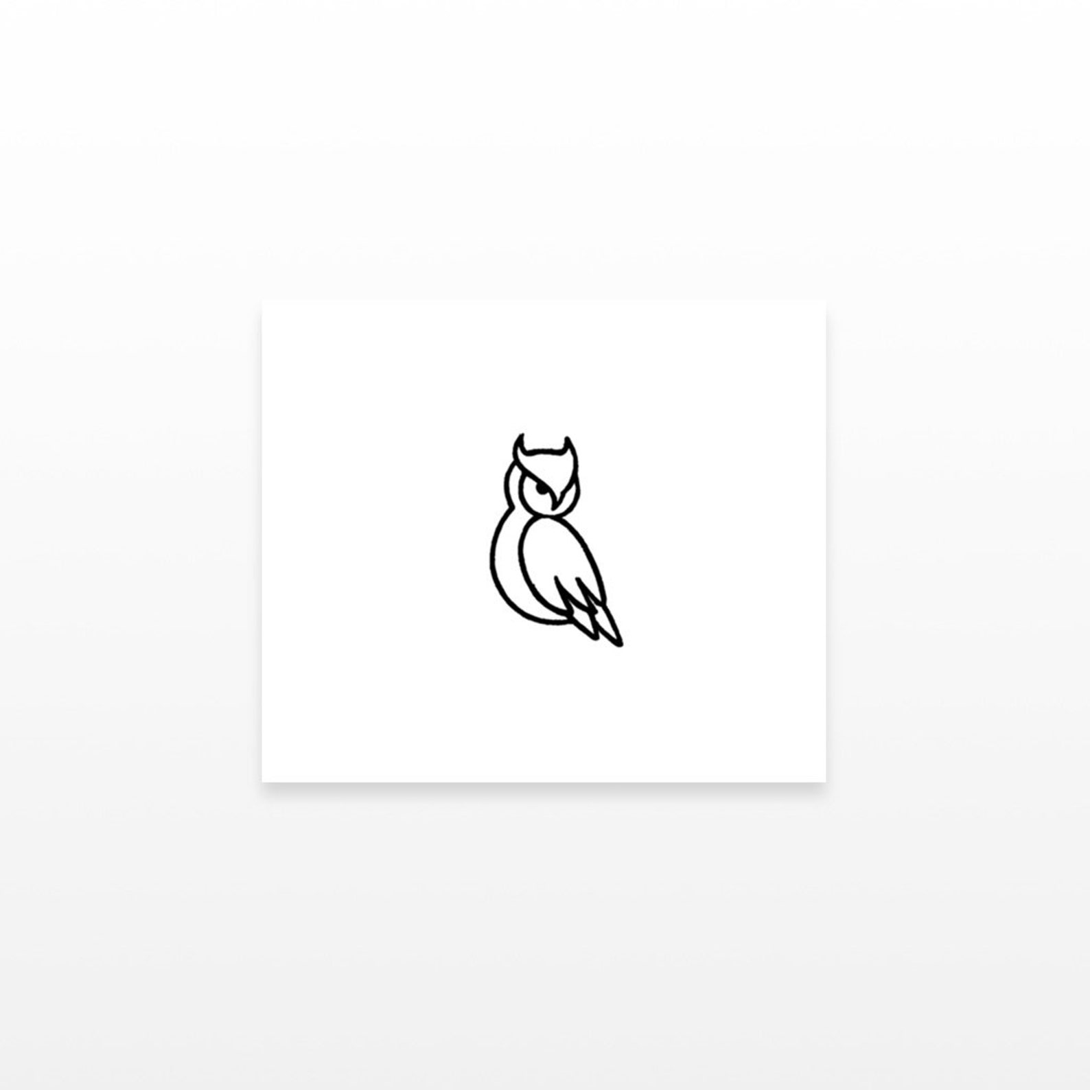 4 Owl Temporary Tattoos - Etsy