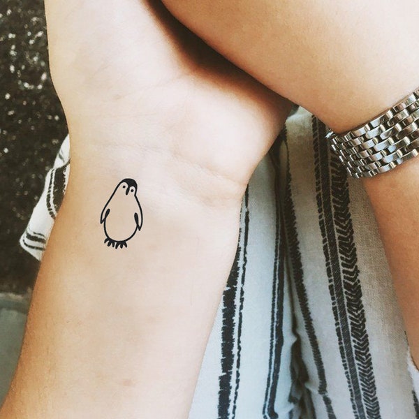 4 Penguin Temporary Tattoos