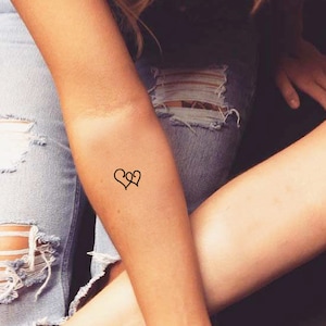 6 Love Hearts Temporary Tattoos