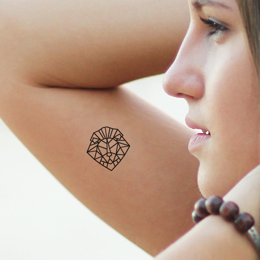 2 Lion Origami Temporary Tattoos - Etsy Finland 2 Lion Origami Temporary Tattoos - Etsy Finland
