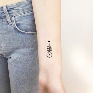 3 Unalome Temporary Tattoos