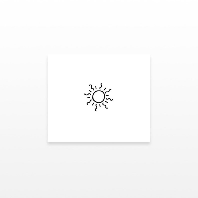 2 Sunshine Temporary Tattoos Etsy