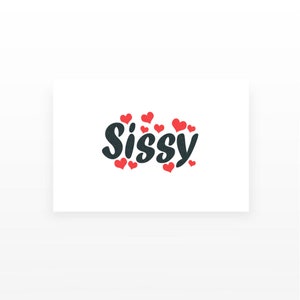 2x Sissy Hearts Temporary Tattoos