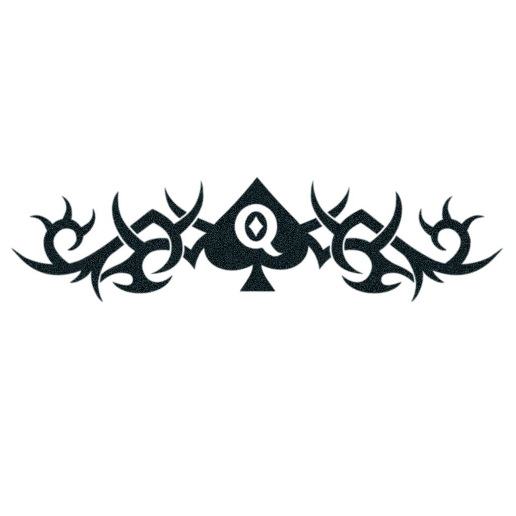 Queen of Spades Tramp Stamp Temporary Tattoo Etsy UK