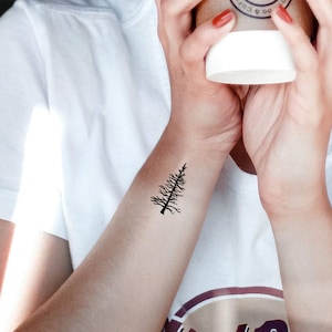 2 Pine Tree Temporary Tattoos