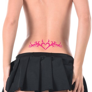 Naughty Girl Lower Back Temporary Tattoo