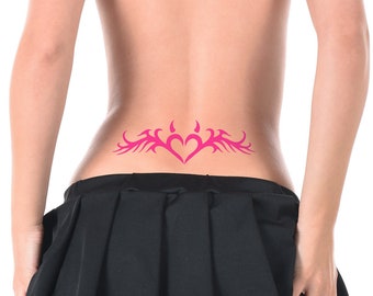 Naughty Girl Lower Back Temporary Tattoo