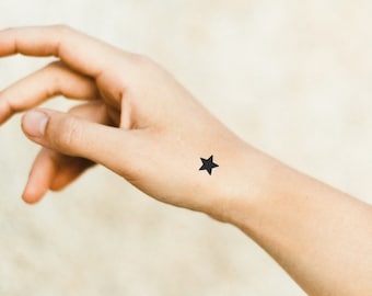 12 Sterne Temporäre Tattoos