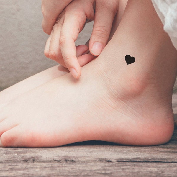 12 Tiny Heart Temporary Tattoos