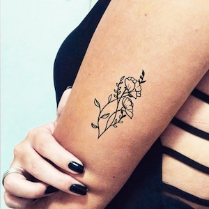 2 Petunia Temporary Tattoos