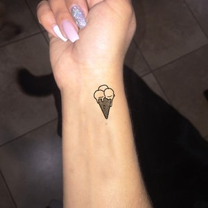 4 Ice Cream Temporary Tattoos