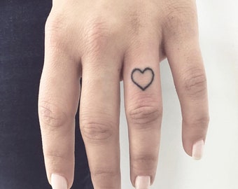 12 Heart Temporary Tattoos
