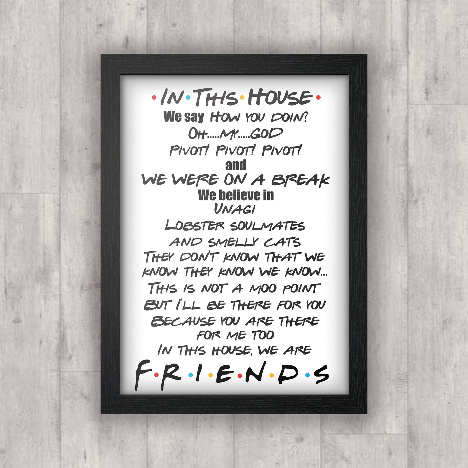 In this house we do Friends Digital Print | Etsy