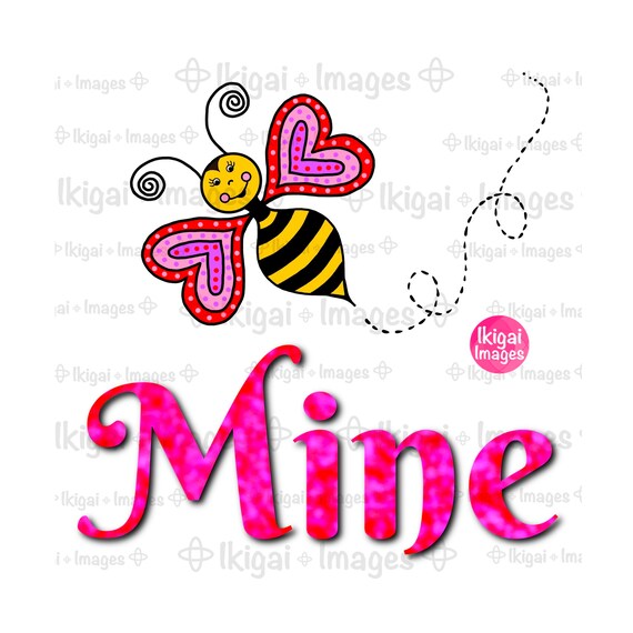 Download Bee Mine Png Valentine Clipart Printable Sublimation File Etsy