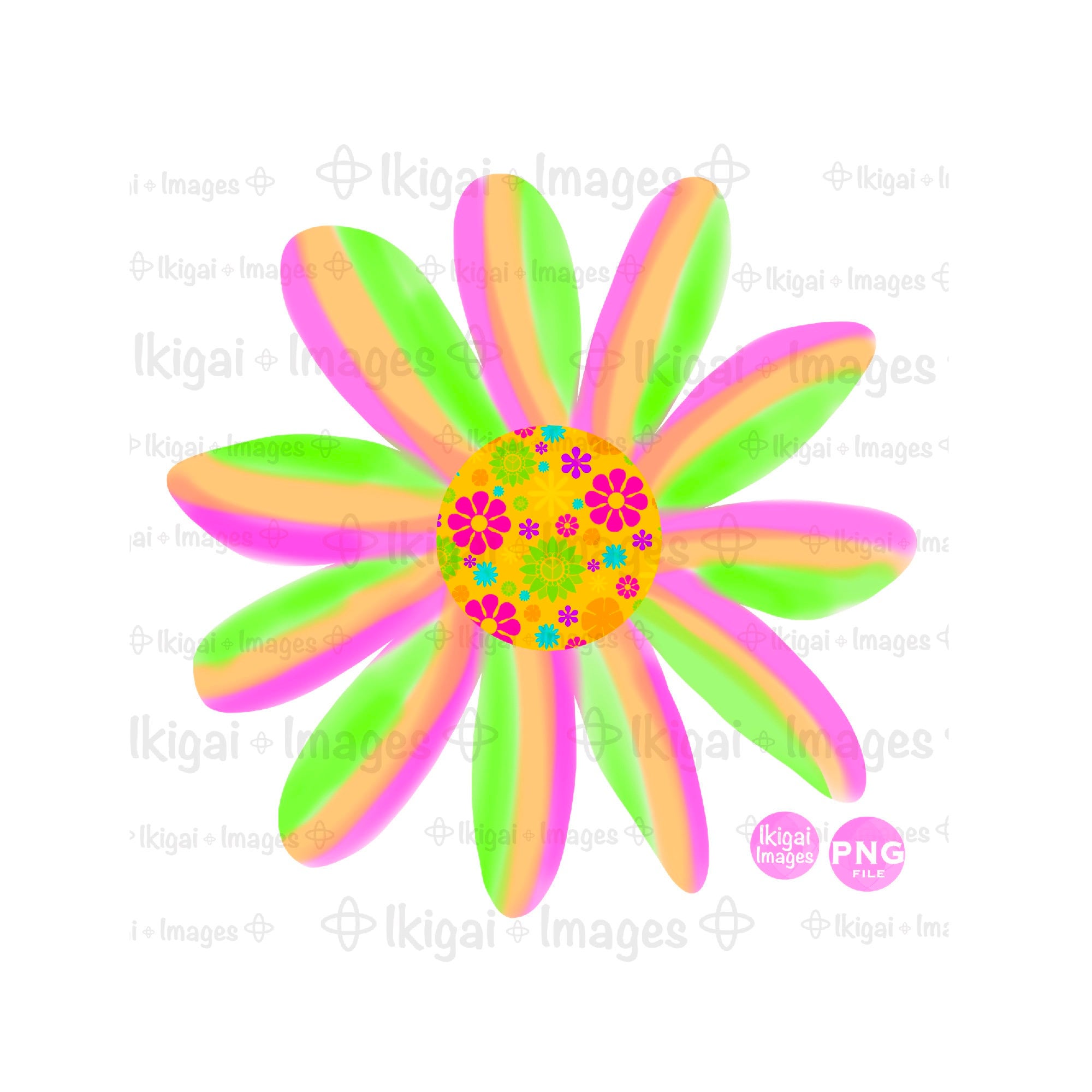 SVG Flowers Hippie Art Floral Graphics Printable Flower Clipart Digital Clipart Images