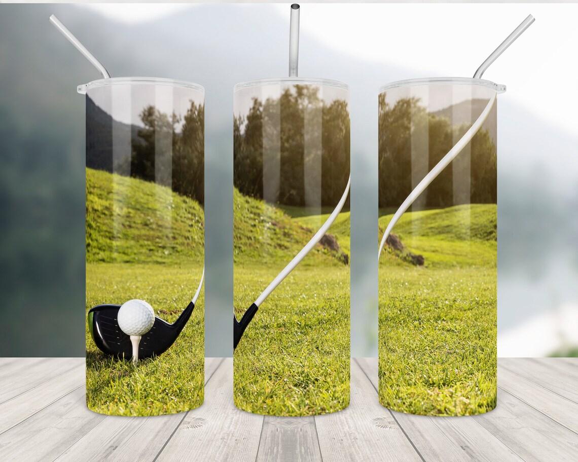 Golf tumbler wrap golfer gift sublimation design golf gifts Etsy