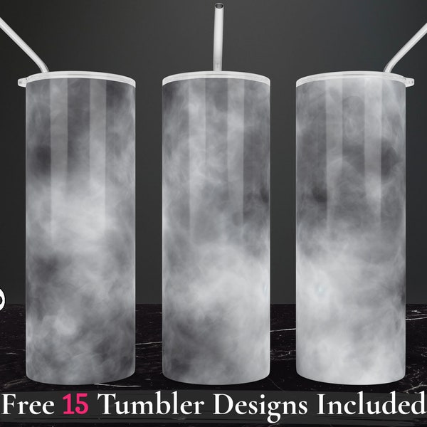 Seamless Smoke Tumbler png 20oz Skinny Tumbler wrap Sublimation Design background Smokey Tumbler Straight Design Tumblers digital download