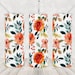 Watercolor Floral Sublimation Designs For Tumbler Downloads Watercolor flower Skinny Tumbler Templates 20oz Design PNG Commercial Use 2022