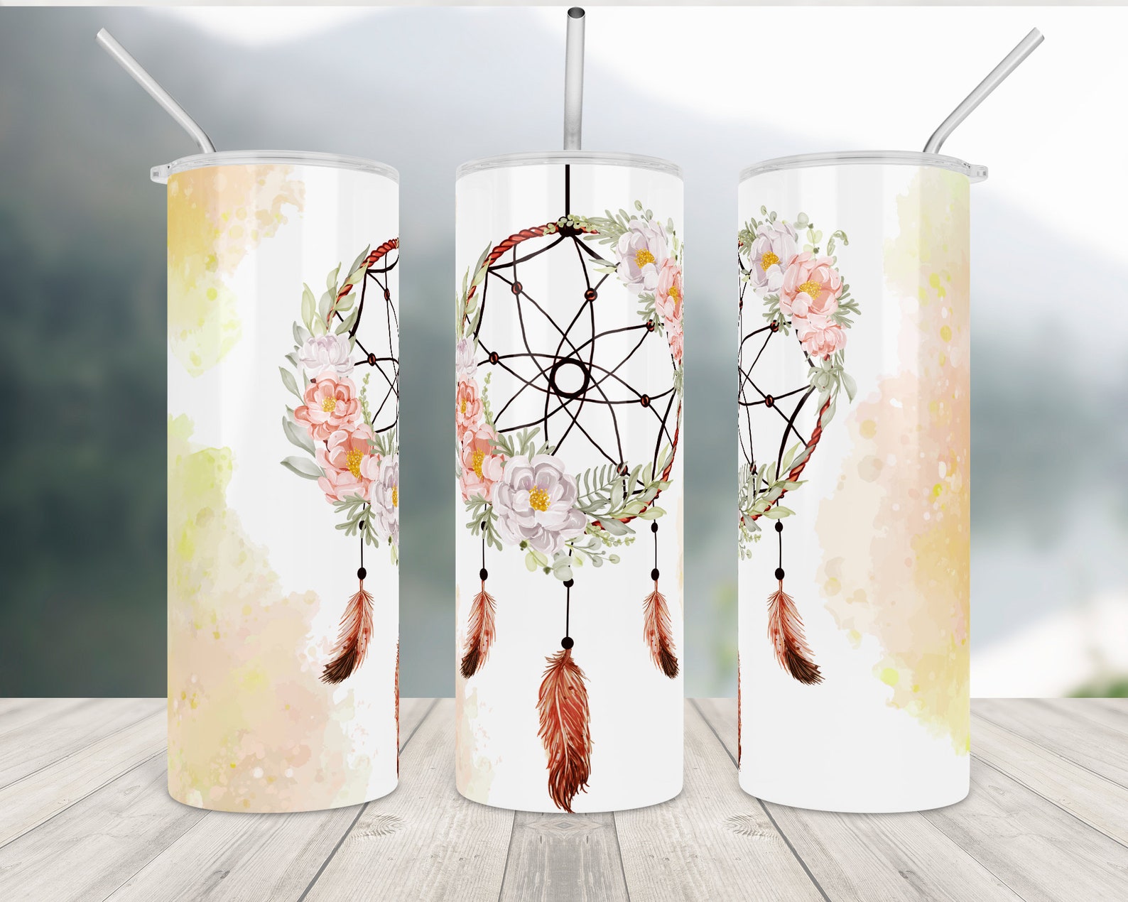 Dreamcatcher tumbler wrap Sublimation 20oz Skinny tumbler Etsy