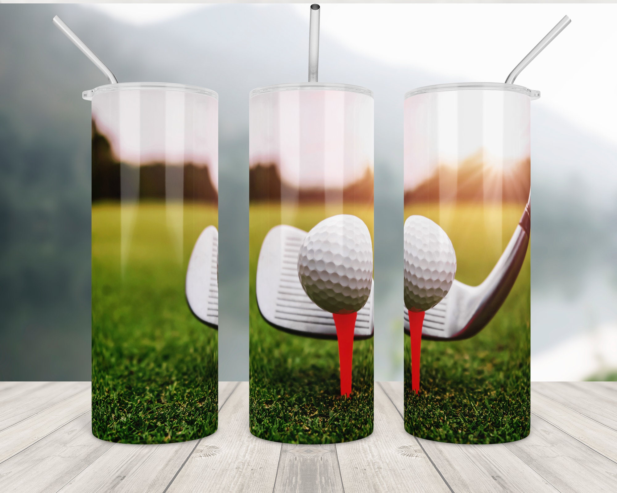 Golf tumbler wrap golfer gift sublimation design golf gifts Etsy