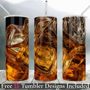 Whiskey Tumbler Wrap sublimation png Alcohol Whisky lover 20oz skinny tumbler design Whiskey gift for dad Father&#39;s Day Commercial use